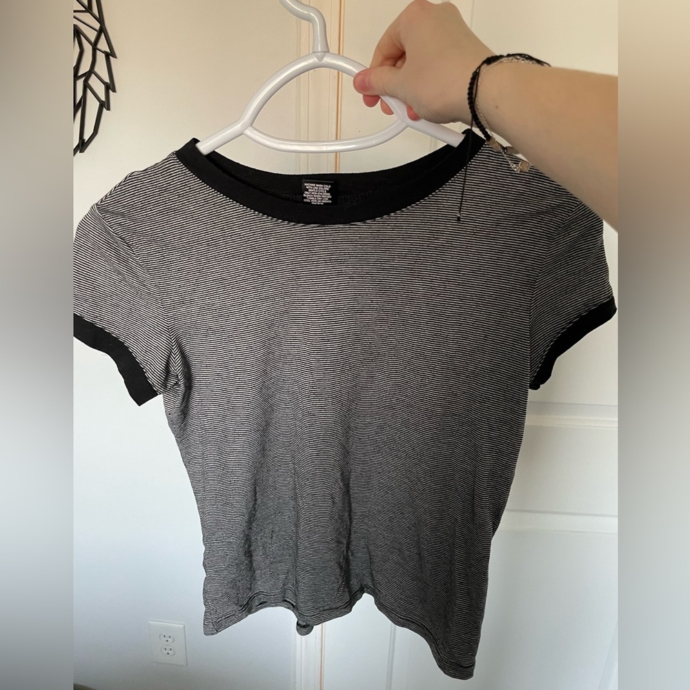 Striped crop t shirt